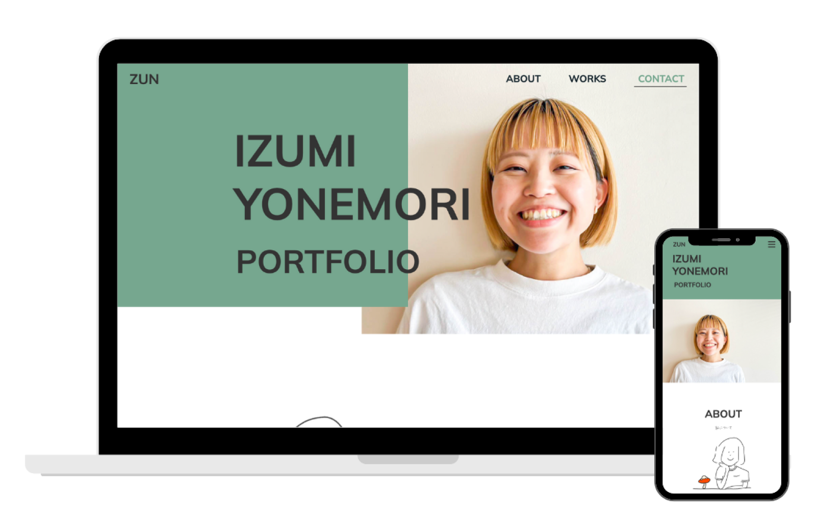 ポートフォリオサイトの画像